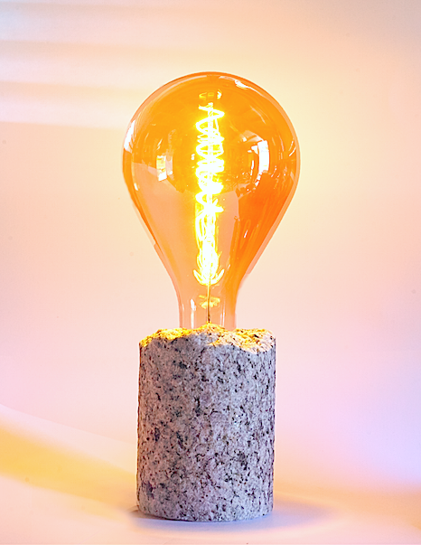 Lampes UnicDesign by Fabrice Peltier - Granit du Mont Blanc - Eco design